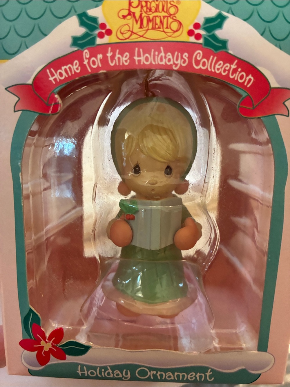 Precious Moments Holiday Ornament - Pink & Green, Home f the holidays collection